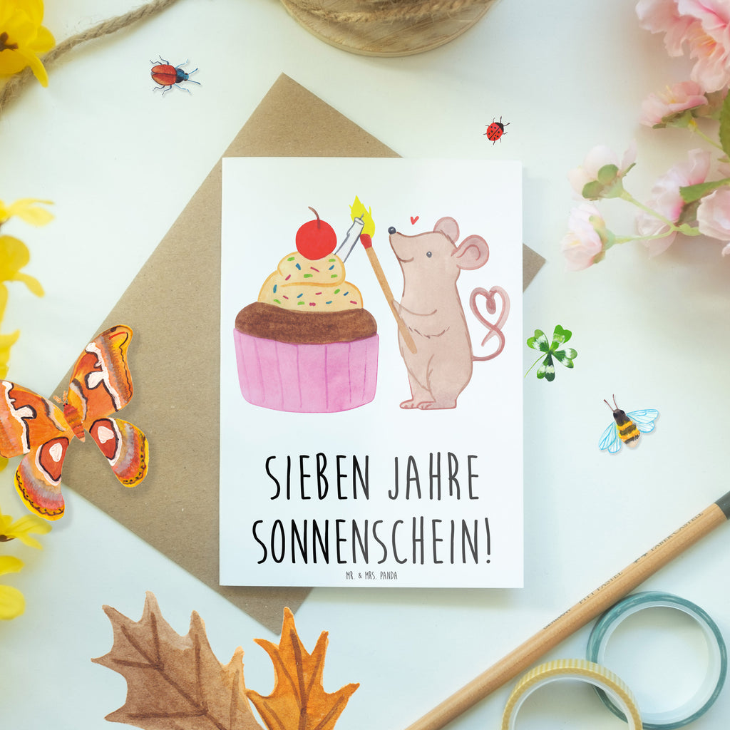 Grußkarte 7. Geburtstag Sonnenschein Grußkarte, Klappkarte, Einladungskarte, Glückwunschkarte, Hochzeitskarte, Geburtstagskarte, Karte, Ansichtskarten, Geburtstag, Geburtstagsgeschenk, Geschenk