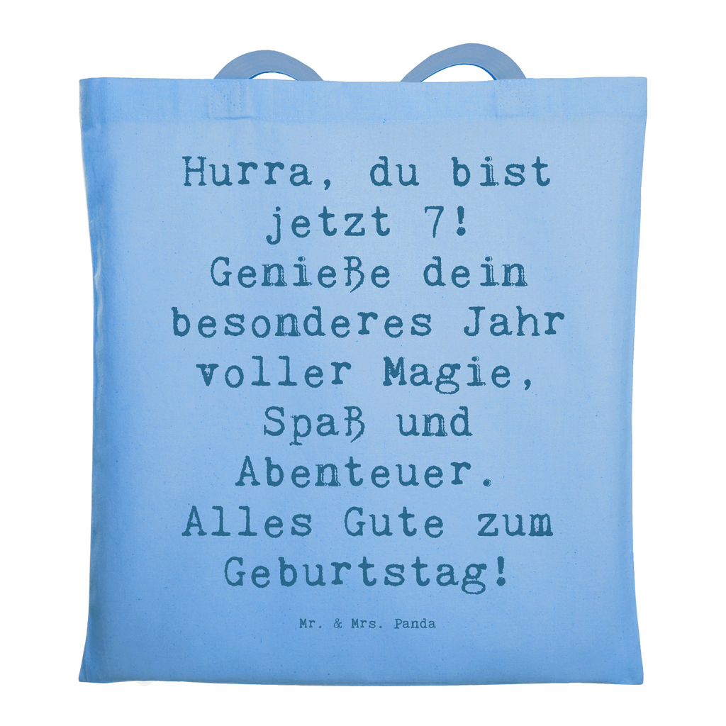 Tragetasche Spruch 7. Geburtstag Beuteltasche, Beutel, Einkaufstasche, Jutebeutel, Stoffbeutel, Tasche, Shopper, Umhängetasche, Strandtasche, Schultertasche, Stofftasche, Tragetasche, Badetasche, Jutetasche, Einkaufstüte, Laptoptasche, Geburtstag, Geburtstagsgeschenk, Geschenk