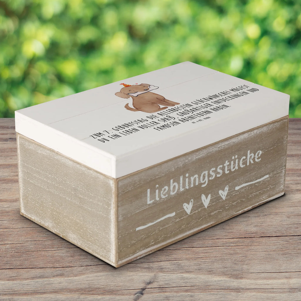 Holzkiste 7. Geburtstag Holzkiste, Kiste, Schatzkiste, Truhe, Schatulle, XXL, Erinnerungsbox, Erinnerungskiste, Dekokiste, Aufbewahrungsbox, Geschenkbox, Geschenkdose, Geburtstag, Geburtstagsgeschenk, Geschenk