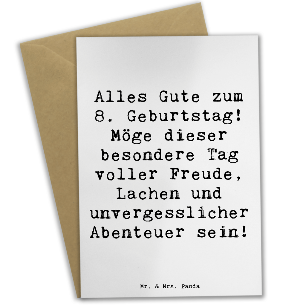 Grußkarte Spruch 8. Geburtstag Abenteuer Grußkarte, Klappkarte, Einladungskarte, Glückwunschkarte, Hochzeitskarte, Geburtstagskarte, Karte, Ansichtskarten, Geburtstag, Geburtstagsgeschenk, Geschenk