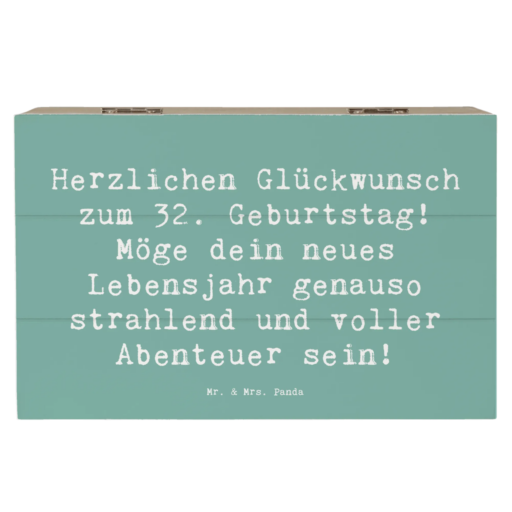 Holzkiste Spruch 32. Geburtstag Abenteuer Holzkiste, Kiste, Schatzkiste, Truhe, Schatulle, XXL, Erinnerungsbox, Erinnerungskiste, Dekokiste, Aufbewahrungsbox, Geschenkbox, Geschenkdose, Geburtstag, Geburtstagsgeschenk, Geschenk