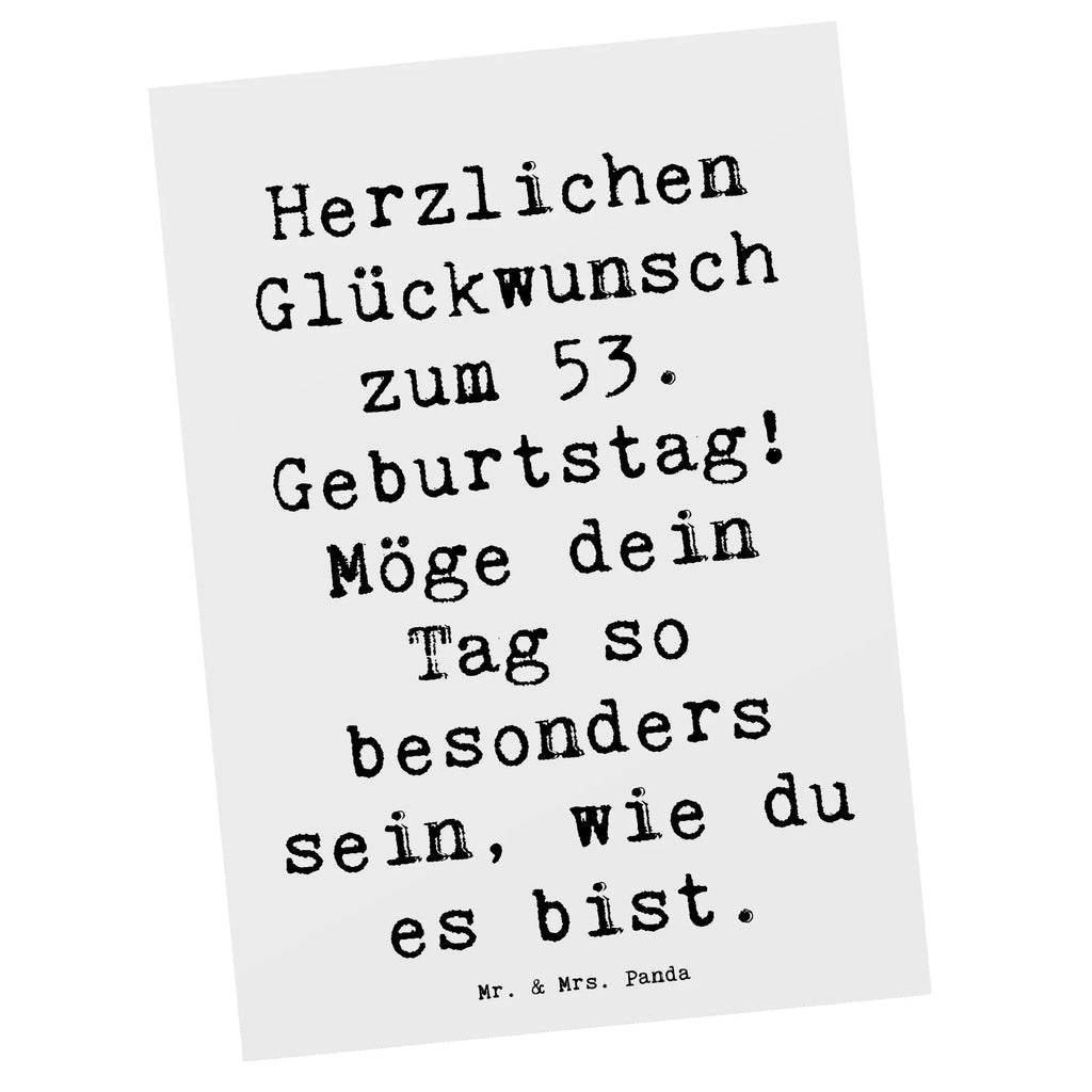 Postkarte Spruch 53. Geburtstag Postkarte, Karte, Geschenkkarte, Grußkarte, Einladung, Ansichtskarte, Geburtstagskarte, Einladungskarte, Dankeskarte, Ansichtskarten, Einladung Geburtstag, Einladungskarten Geburtstag, Geburtstag, Geburtstagsgeschenk, Geschenk