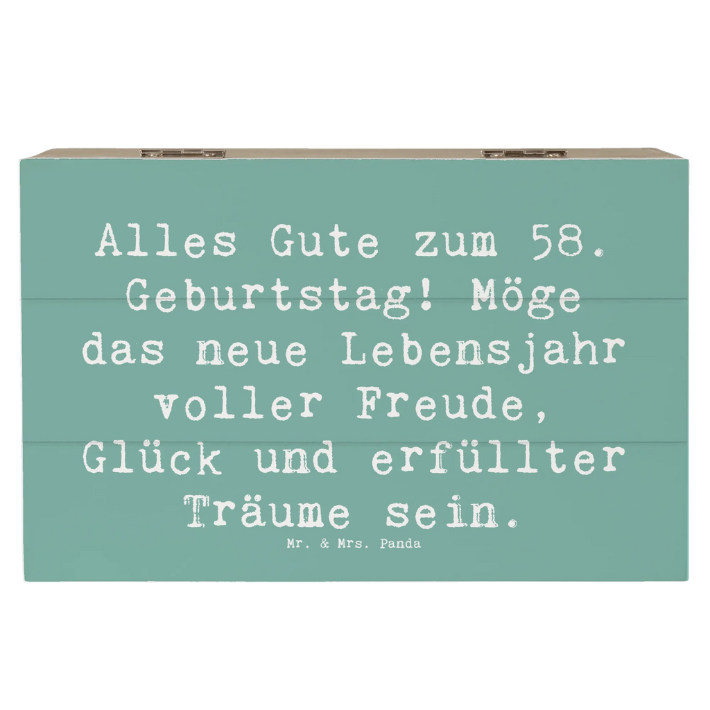 Holzkiste Spruch 58. Geburtstag Freude Holzkiste, Kiste, Schatzkiste, Truhe, Schatulle, XXL, Erinnerungsbox, Erinnerungskiste, Dekokiste, Aufbewahrungsbox, Geschenkbox, Geschenkdose, Geburtstag, Geburtstagsgeschenk, Geschenk