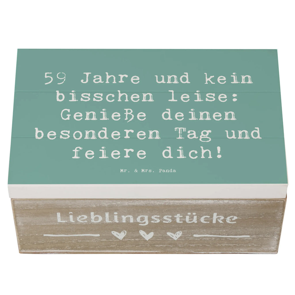 Holzkiste Spruch 59. Geburtstag Feier Holzkiste, Kiste, Schatzkiste, Truhe, Schatulle, XXL, Erinnerungsbox, Erinnerungskiste, Dekokiste, Aufbewahrungsbox, Geschenkbox, Geschenkdose, Geburtstag, Geburtstagsgeschenk, Geschenk