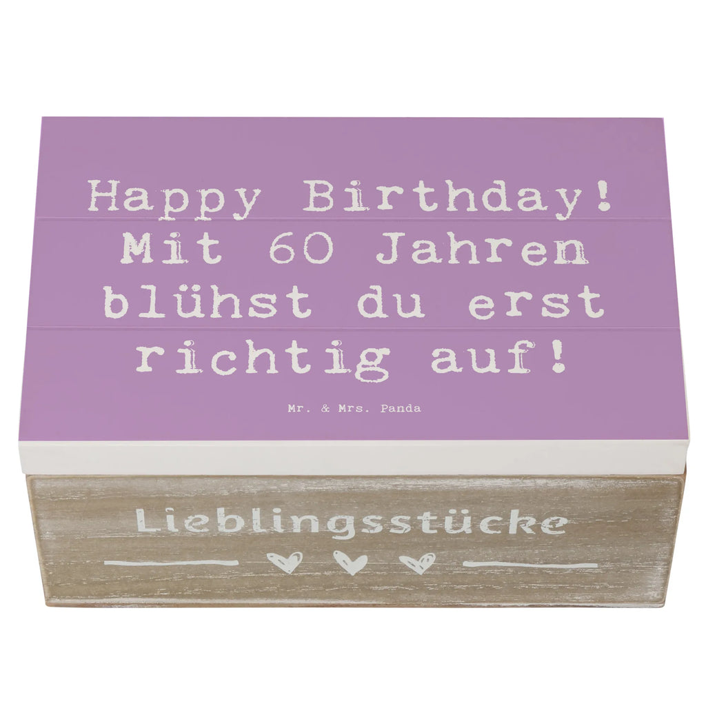 Holzkiste Spruch 60. Geburtstag Aufblühen Holzkiste, Kiste, Schatzkiste, Truhe, Schatulle, XXL, Erinnerungsbox, Erinnerungskiste, Dekokiste, Aufbewahrungsbox, Geschenkbox, Geschenkdose, Geburtstag, Geburtstagsgeschenk, Geschenk