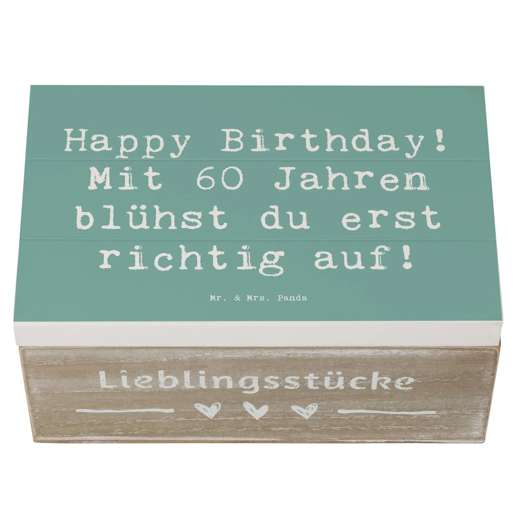 Holzkiste Spruch 60. Geburtstag Aufblühen Holzkiste, Kiste, Schatzkiste, Truhe, Schatulle, XXL, Erinnerungsbox, Erinnerungskiste, Dekokiste, Aufbewahrungsbox, Geschenkbox, Geschenkdose, Geburtstag, Geburtstagsgeschenk, Geschenk