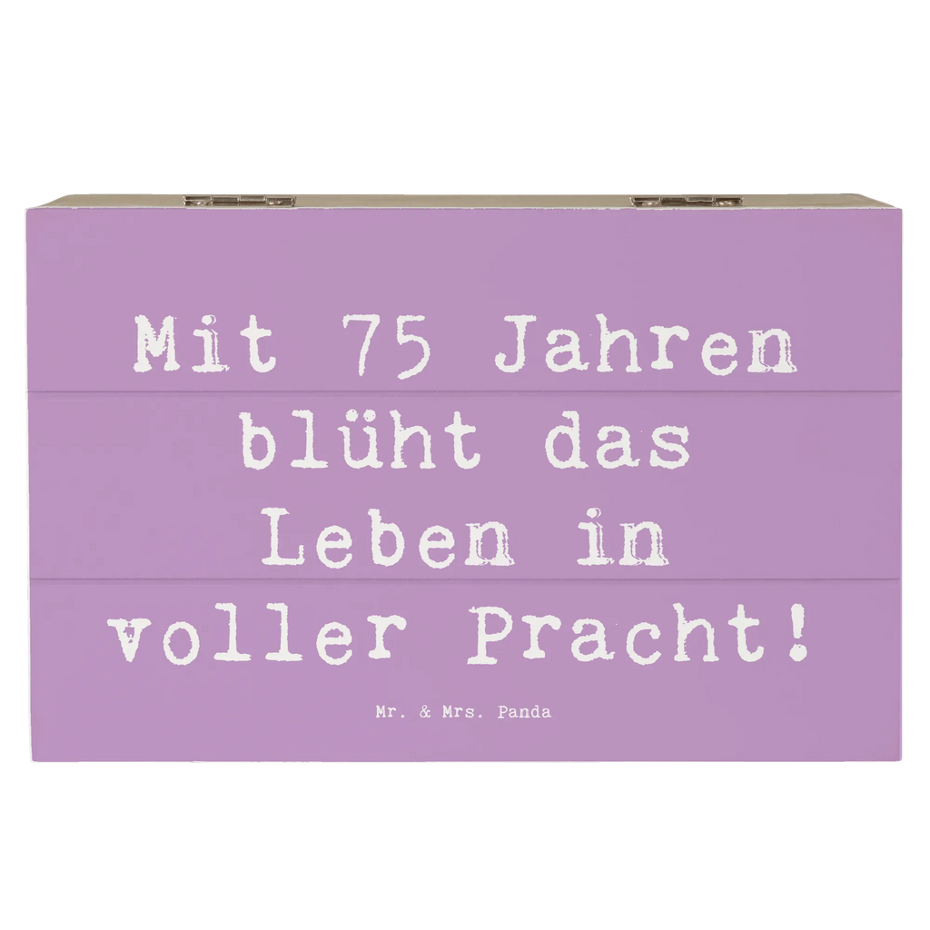 Holzkiste Spruch 75. Geburtstag Blüte Holzkiste, Kiste, Schatzkiste, Truhe, Schatulle, XXL, Erinnerungsbox, Erinnerungskiste, Dekokiste, Aufbewahrungsbox, Geschenkbox, Geschenkdose, Geburtstag, Geburtstagsgeschenk, Geschenk