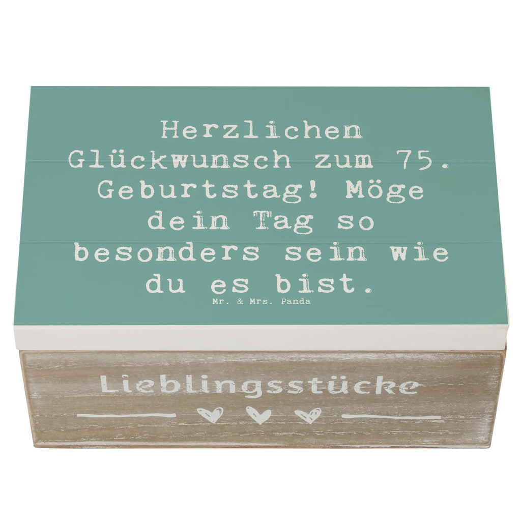 Holzkiste Spruch 75. Geburtstag Glückwünsche Holzkiste, Kiste, Schatzkiste, Truhe, Schatulle, XXL, Erinnerungsbox, Erinnerungskiste, Dekokiste, Aufbewahrungsbox, Geschenkbox, Geschenkdose, Geburtstag, Geburtstagsgeschenk, Geschenk