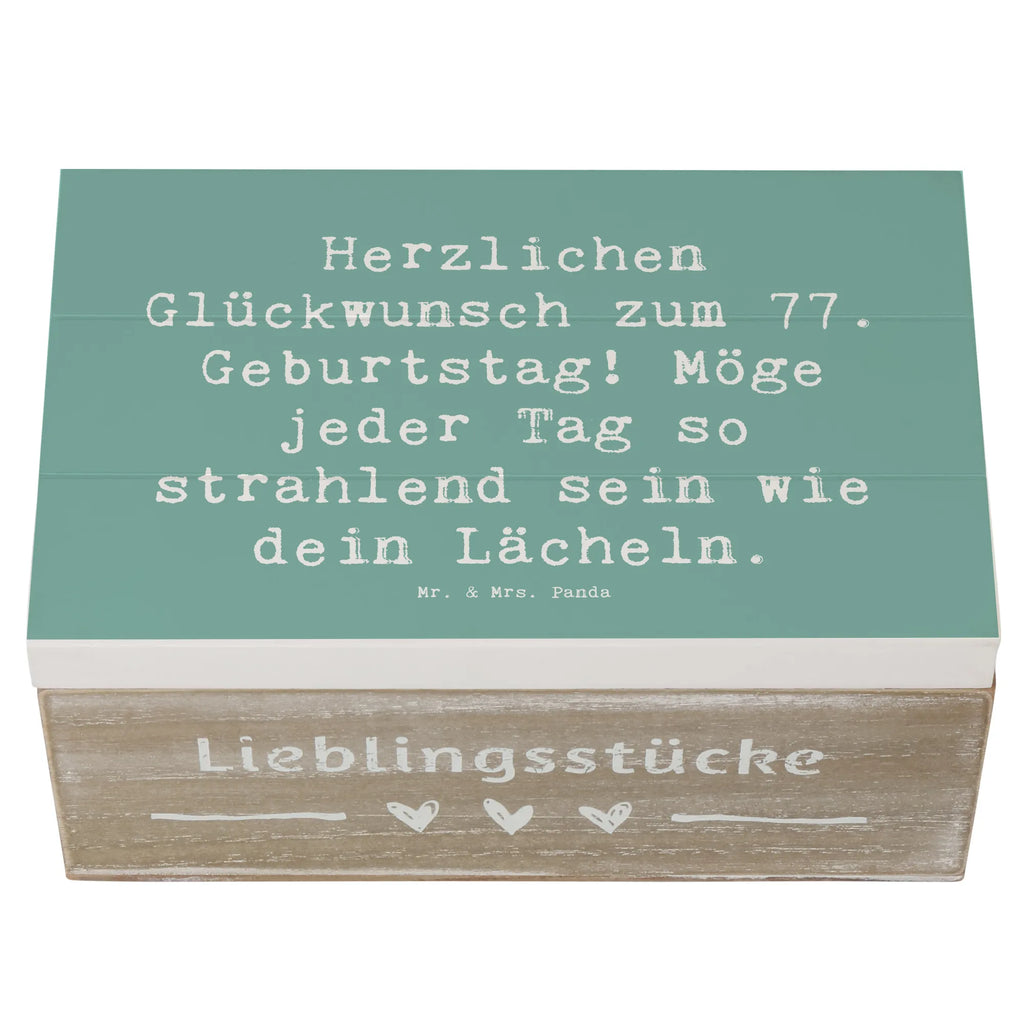 Holzkiste Spruch 77. Geburtstag Strahlen Holzkiste, Kiste, Schatzkiste, Truhe, Schatulle, XXL, Erinnerungsbox, Erinnerungskiste, Dekokiste, Aufbewahrungsbox, Geschenkbox, Geschenkdose, Geburtstag, Geburtstagsgeschenk, Geschenk