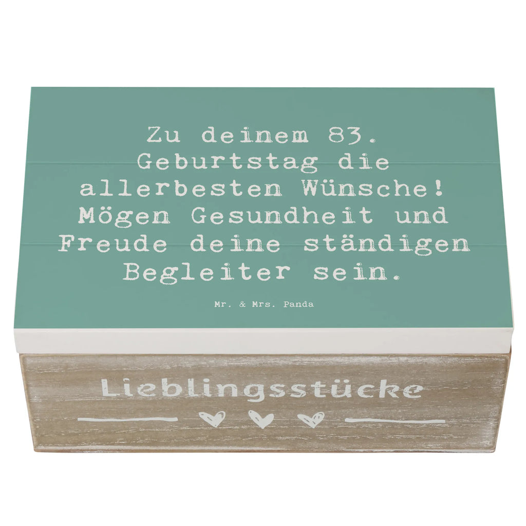 Holzkiste Spruch 83. Geburtstag Glückwünsche Holzkiste, Kiste, Schatzkiste, Truhe, Schatulle, XXL, Erinnerungsbox, Erinnerungskiste, Dekokiste, Aufbewahrungsbox, Geschenkbox, Geschenkdose, Geburtstag, Geburtstagsgeschenk, Geschenk