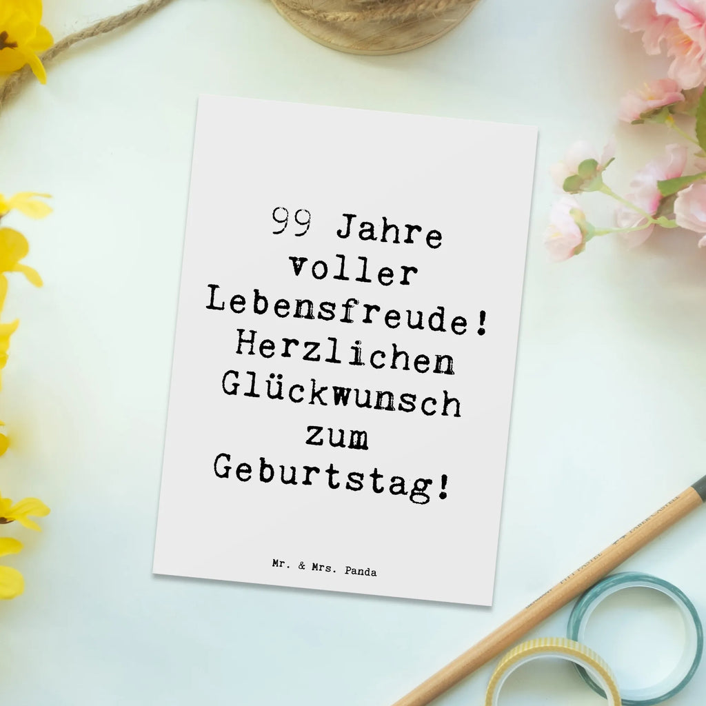 Postkarte Spruch 99. Geburtstag Lebensfreude Postkarte, Karte, Geschenkkarte, Grußkarte, Einladung, Ansichtskarte, Geburtstagskarte, Einladungskarte, Dankeskarte, Ansichtskarten, Einladung Geburtstag, Einladungskarten Geburtstag, Geburtstag, Geburtstagsgeschenk, Geschenk