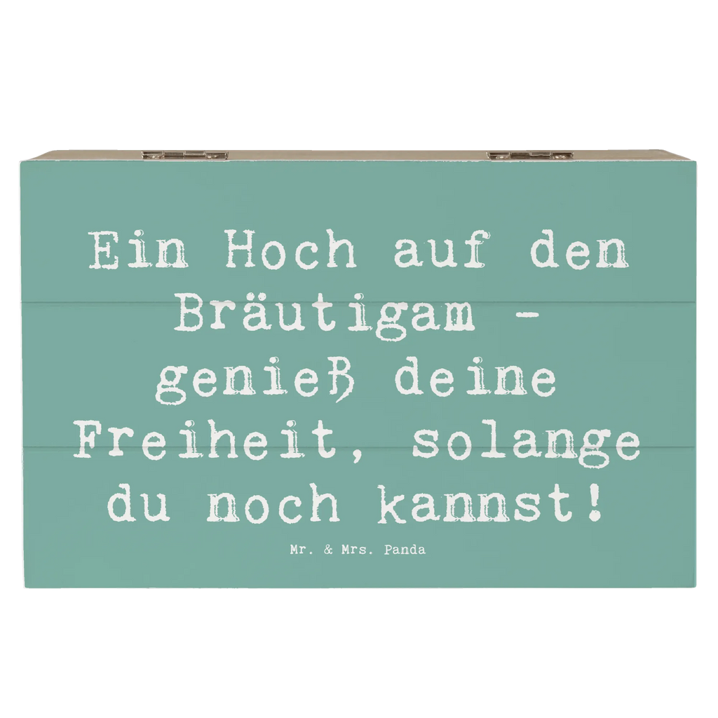 Holzkiste Ein Hoch auf den Bräutigam - genieß deine Freiheit, solange du noch kannst! Holzkiste, Kiste, Schatzkiste, Truhe, Schatulle, XXL, Erinnerungsbox, Erinnerungskiste, Dekokiste, Aufbewahrungsbox, Geschenkbox, Geschenkdose, Hochzeit, Hochzeitsgeschenk, Ehe, Hochzeitsfeier, Trauung, Trauungsgeschenk, Hochzeitskarte, Verlobungsfeier, Verlobungsgeschenk, Hochzeitsgeschenkideen, Hochzeitsgeschenke für Brautpaar