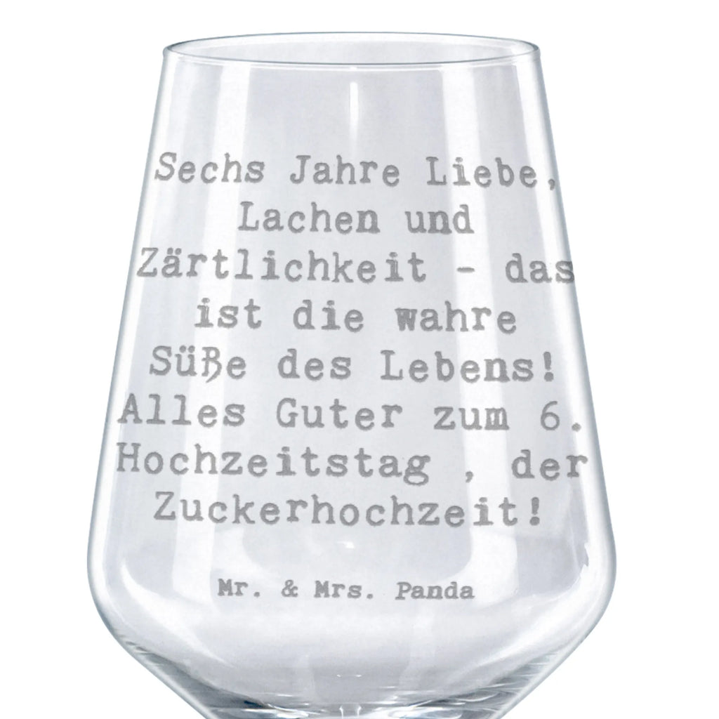 Red Wine Glass Saying Sechs Jahre Liebe, Lachen und Zärtlichkeit - das ist die wahre Süße des Lebens! Alles Guter zum 6. Hochzeitstag , der Zuckerhochzeit! Rotweinglas, Weinglas, Rotwein Glas, Weinglas mit Gravur, Geschenk für Weinliebhaber, Spülmaschinenfeste Weingläser, Hochwertige Weinaccessoires, Hochzeit, Hochzeitsgeschenk, Ehe, Hochzeitsfeier, Trauung, Trauungsgeschenk, Hochzeitskarte, Verlobungsfeier, Verlobungsgeschenk, Hochzeitsgeschenkideen, Hochzeitsgeschenke für Brautpaar