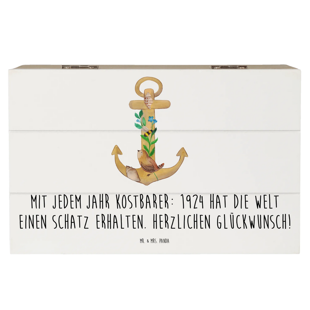 Holzkiste 1924 Geburtstag Holzkiste, Kiste, Schatzkiste, Truhe, Schatulle, XXL, Erinnerungsbox, Erinnerungskiste, Dekokiste, Aufbewahrungsbox, Geschenkbox, Geschenkdose, Geburtstag, Geburtstagsgeschenk, Geschenk