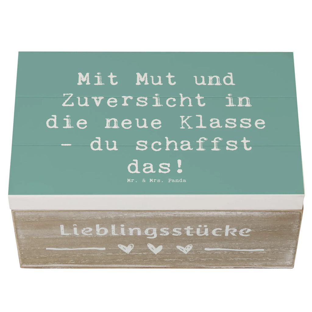 Holzkiste Spruch Erster Schultag Mut und Zuversicht Holzkiste, Kiste, Schatzkiste, Truhe, Schatulle, XXL, Erinnerungsbox, Erinnerungskiste, Dekokiste, Aufbewahrungsbox, Geschenkbox, Geschenkdose