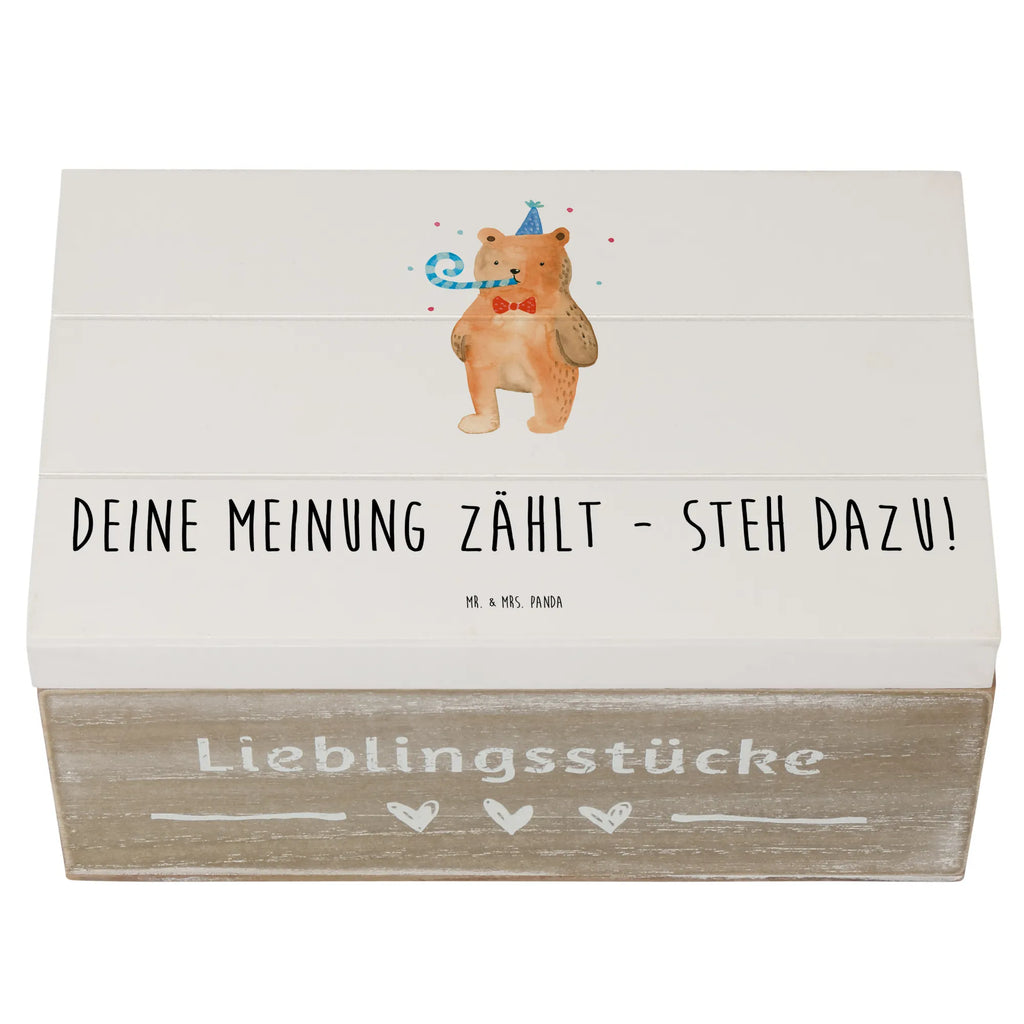 Holzkiste Mutig zu Meinungen Holzkiste, Kiste, Schatzkiste, Truhe, Schatulle, XXL, Erinnerungsbox, Erinnerungskiste, Dekokiste, Aufbewahrungsbox, Geschenkbox, Geschenkdose