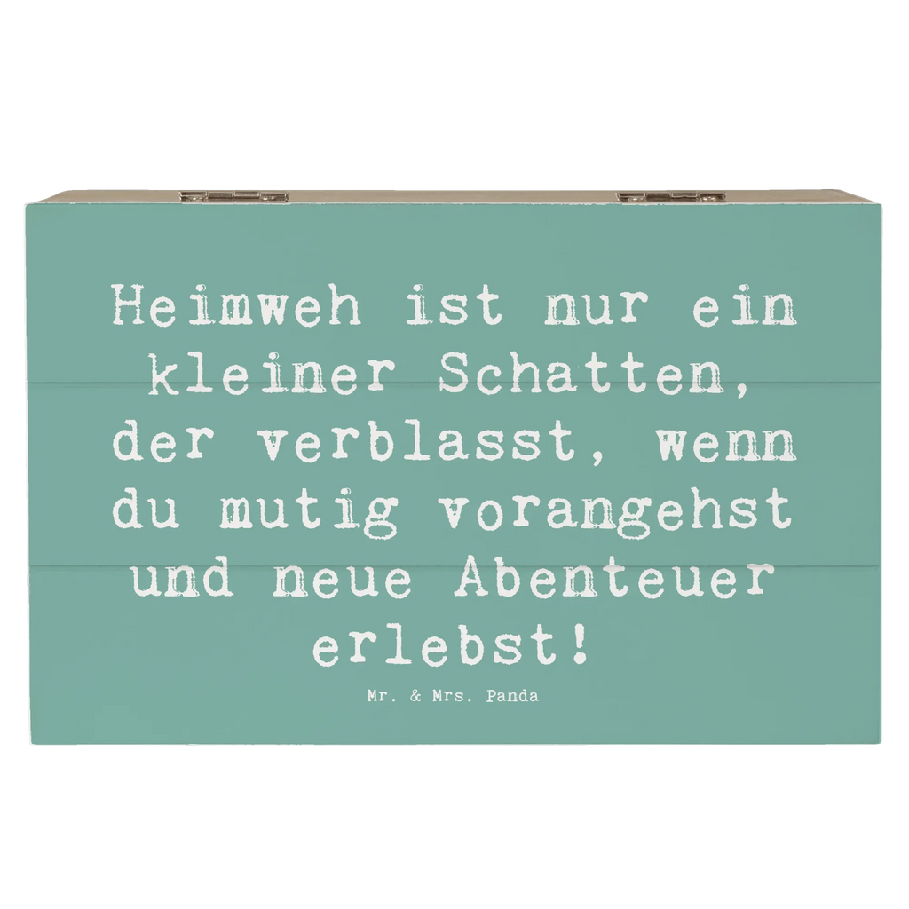 Holzkiste Spruch Heimweh überwinden Abenteuer erleben Holzkiste, Kiste, Schatzkiste, Truhe, Schatulle, XXL, Erinnerungsbox, Erinnerungskiste, Dekokiste, Aufbewahrungsbox, Geschenkbox, Geschenkdose