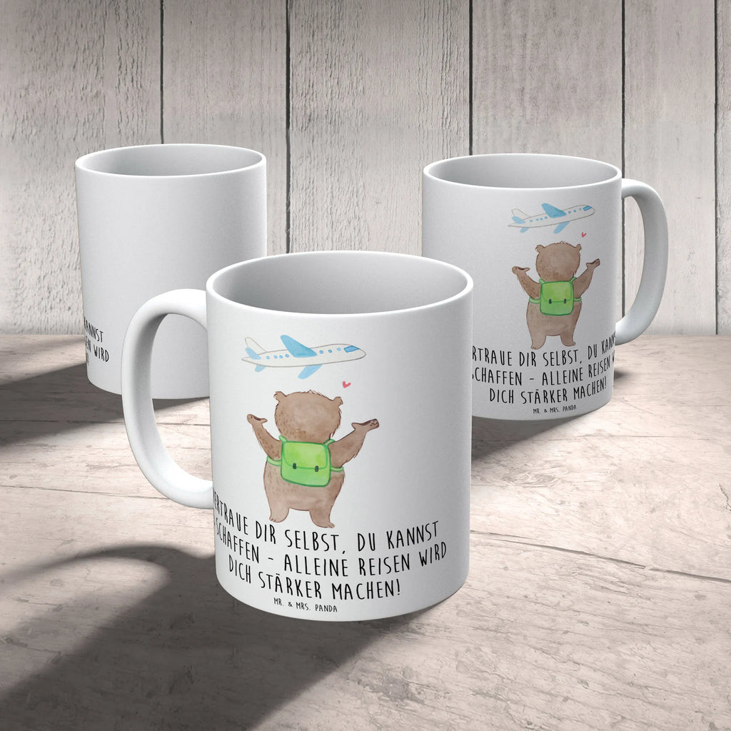 Tasse Alleine Reisen unternehmen Tasse, Kaffeetasse, Teetasse, Becher, Kaffeebecher, Teebecher, Keramiktasse, Porzellantasse, Büro Tasse, Geschenk Tasse, Tasse Sprüche, Tasse Motive, Kaffeetassen, Tasse bedrucken, Designer Tasse, Cappuccino Tassen, Schöne Teetassen