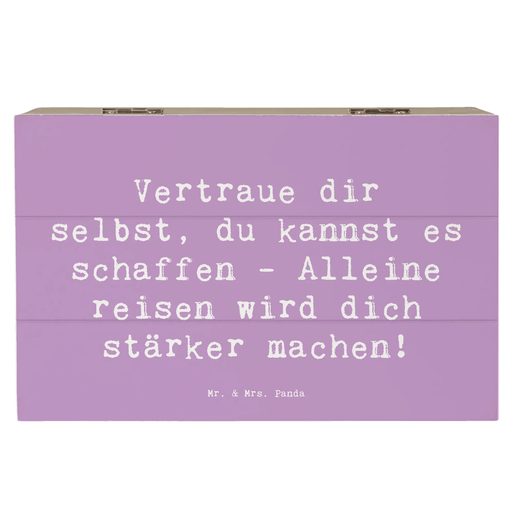 Holzkiste Spruch Alleine Reisen unternehmen Holzkiste, Kiste, Schatzkiste, Truhe, Schatulle, XXL, Erinnerungsbox, Erinnerungskiste, Dekokiste, Aufbewahrungsbox, Geschenkbox, Geschenkdose