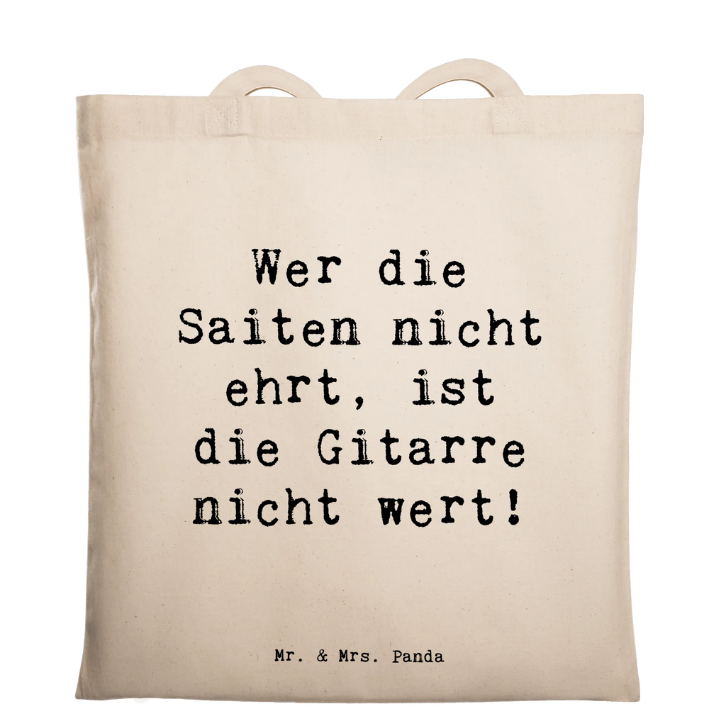 Tote bag Saying Wer die Saiten nicht ehrt, ist die Gitarre nicht wert! Beuteltasche, Beutel, Einkaufstasche, Jutebeutel, Stoffbeutel, Tasche, Shopper, Umhängetasche, Strandtasche, Schultertasche, Stofftasche, Tragetasche, Badetasche, Jutetasche, Einkaufstüte, Laptoptasche, Instrumente, Geschenke Musiker, Musikliebhaber
