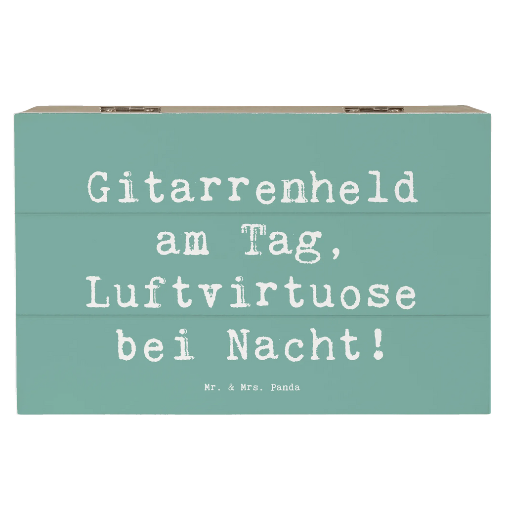 Holzkiste Spruch Gitarrenheld Holzkiste, Kiste, Schatzkiste, Truhe, Schatulle, XXL, Erinnerungsbox, Erinnerungskiste, Dekokiste, Aufbewahrungsbox, Geschenkbox, Geschenkdose, Instrumente, Geschenke Musiker, Musikliebhaber