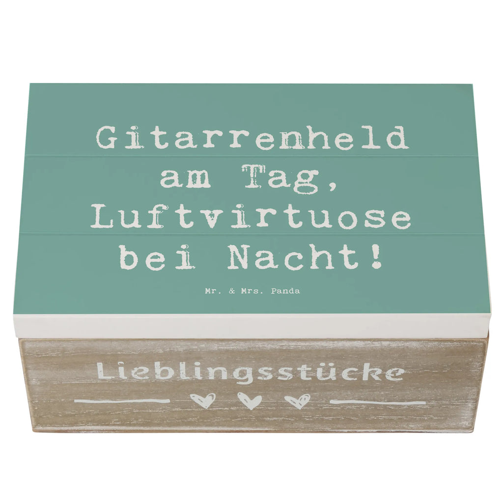 Holzkiste Spruch Gitarrenheld Holzkiste, Kiste, Schatzkiste, Truhe, Schatulle, XXL, Erinnerungsbox, Erinnerungskiste, Dekokiste, Aufbewahrungsbox, Geschenkbox, Geschenkdose, Instrumente, Geschenke Musiker, Musikliebhaber