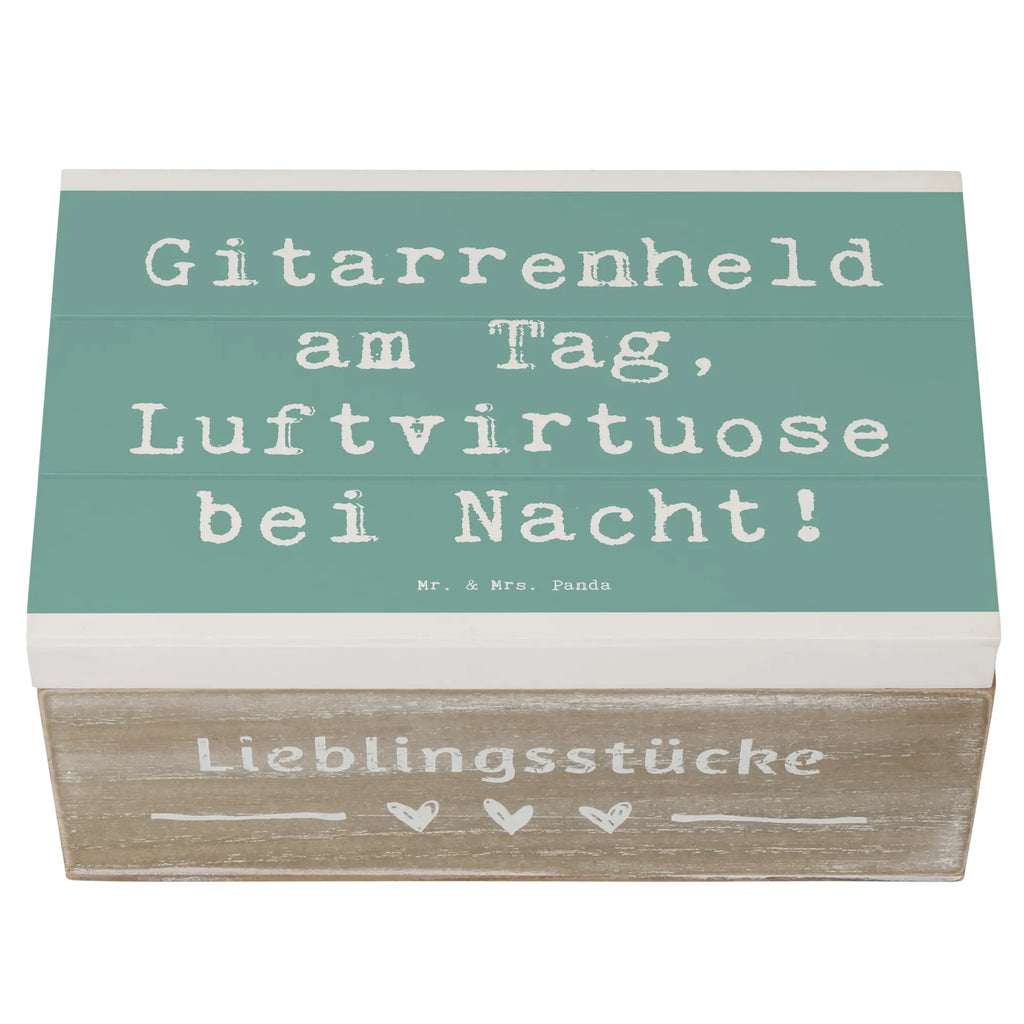 Holzkiste Spruch Gitarrenheld Holzkiste, Kiste, Schatzkiste, Truhe, Schatulle, XXL, Erinnerungsbox, Erinnerungskiste, Dekokiste, Aufbewahrungsbox, Geschenkbox, Geschenkdose, Instrumente, Geschenke Musiker, Musikliebhaber