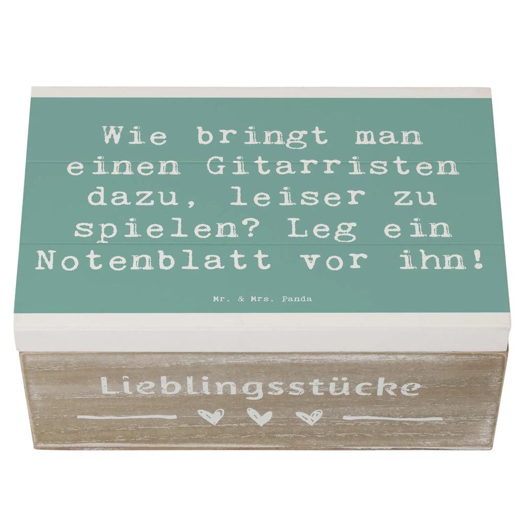 Holzkiste Spruch Gitarren Trick Holzkiste, Kiste, Schatzkiste, Truhe, Schatulle, XXL, Erinnerungsbox, Erinnerungskiste, Dekokiste, Aufbewahrungsbox, Geschenkbox, Geschenkdose, Instrumente, Geschenke Musiker, Musikliebhaber