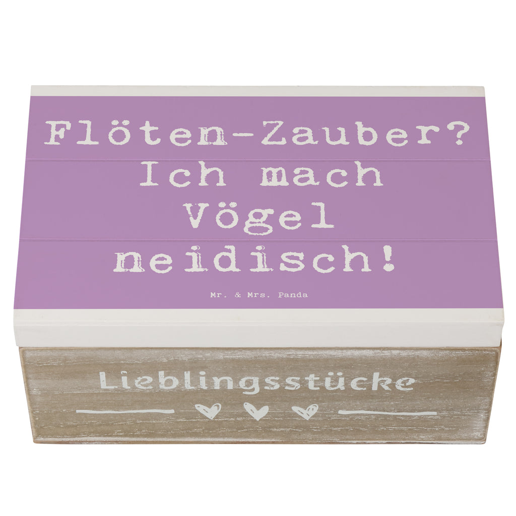 Holzkiste Spruch Flöte Zauber Holzkiste, Kiste, Schatzkiste, Truhe, Schatulle, XXL, Erinnerungsbox, Erinnerungskiste, Dekokiste, Aufbewahrungsbox, Geschenkbox, Geschenkdose, Instrumente, Geschenke Musiker, Musikliebhaber