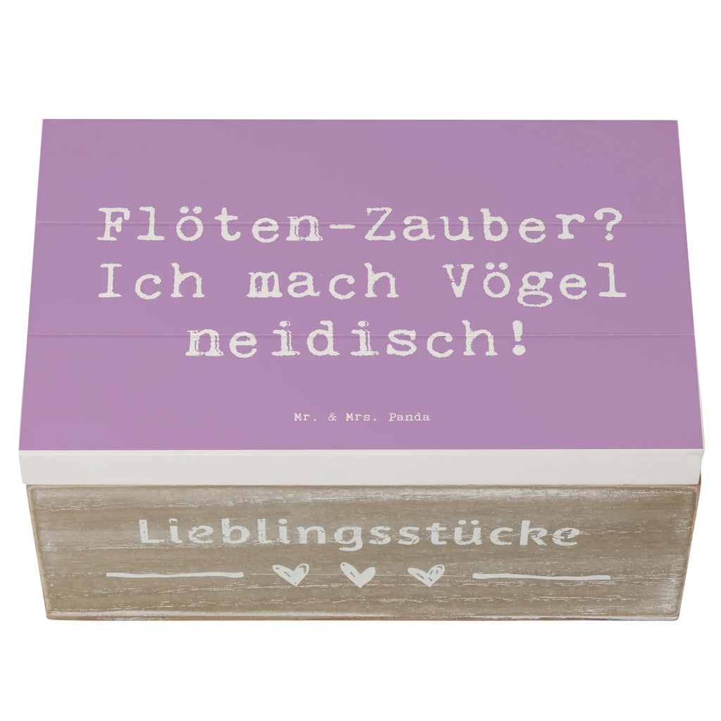 Holzkiste Spruch Flöte Zauber Holzkiste, Kiste, Schatzkiste, Truhe, Schatulle, XXL, Erinnerungsbox, Erinnerungskiste, Dekokiste, Aufbewahrungsbox, Geschenkbox, Geschenkdose, Instrumente, Geschenke Musiker, Musikliebhaber