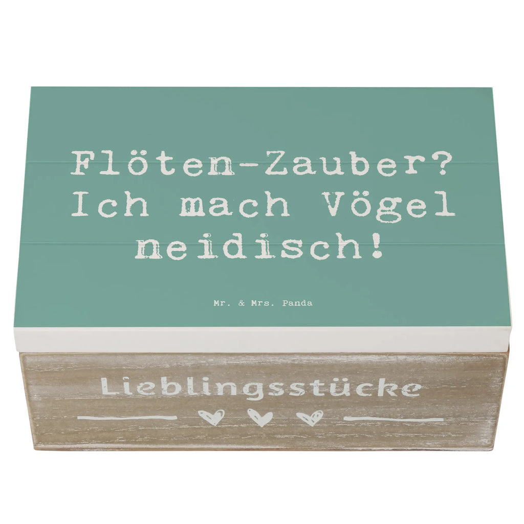 Holzkiste Spruch Flöte Zauber Holzkiste, Kiste, Schatzkiste, Truhe, Schatulle, XXL, Erinnerungsbox, Erinnerungskiste, Dekokiste, Aufbewahrungsbox, Geschenkbox, Geschenkdose, Instrumente, Geschenke Musiker, Musikliebhaber