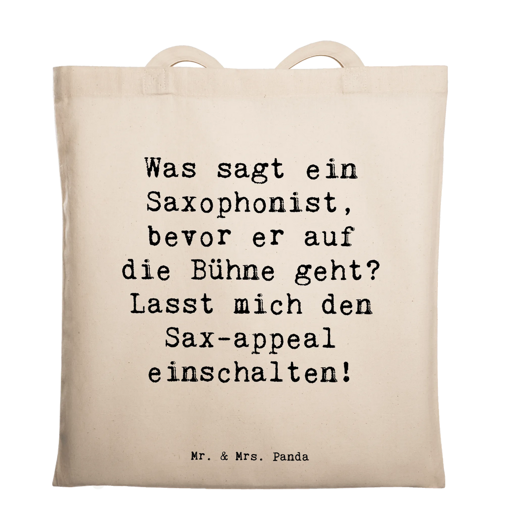 Tote bag Saying Was sagt ein Saxophonist, bevor er auf die Bühne geht? Lasst mich den Sax-appeal einschalten! Beuteltasche, Beutel, Einkaufstasche, Jutebeutel, Stoffbeutel, Tasche, Shopper, Umhängetasche, Strandtasche, Schultertasche, Stofftasche, Tragetasche, Badetasche, Jutetasche, Einkaufstüte, Laptoptasche, Instrumente, Geschenke Musiker, Musikliebhaber
