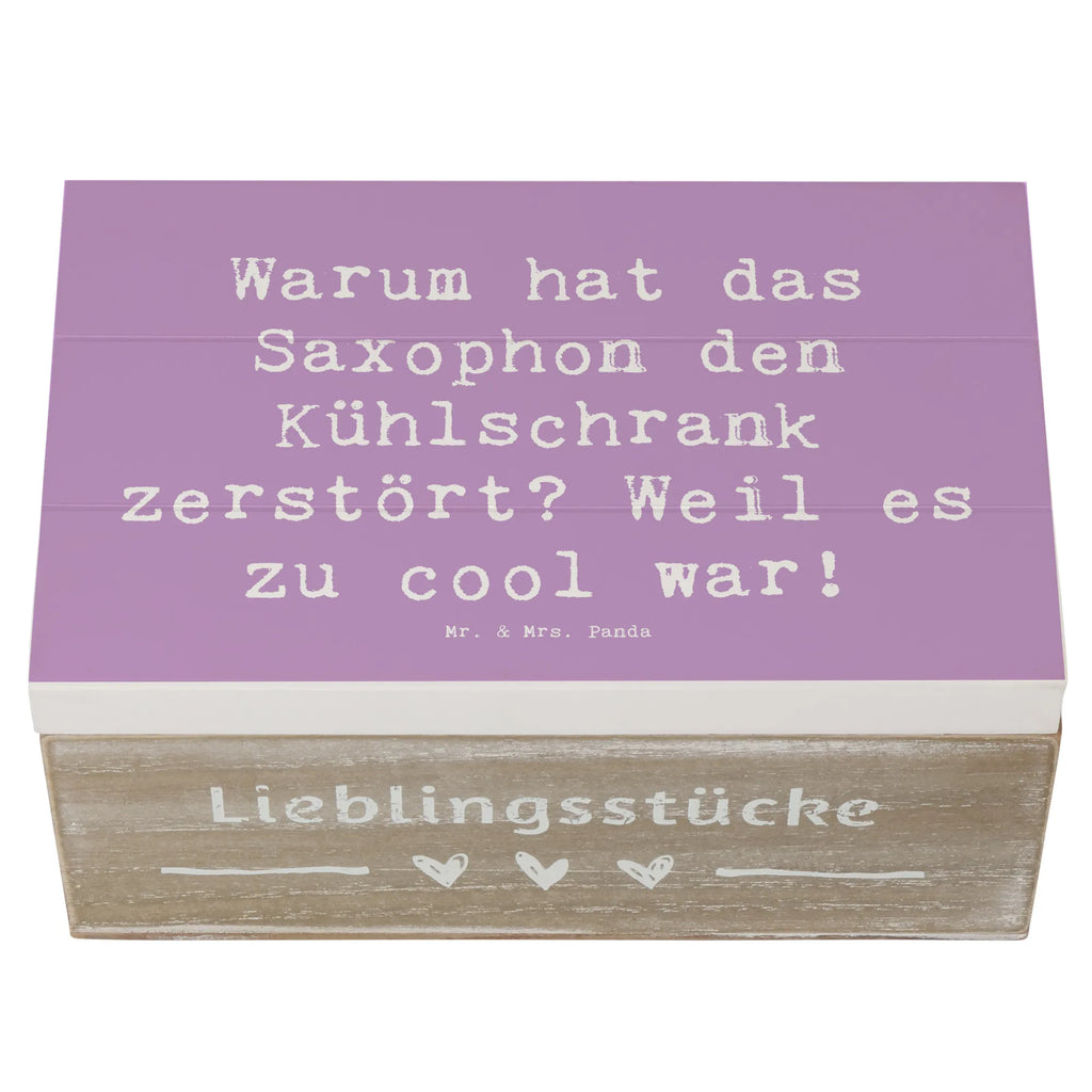 Holzkiste Spruch Saxophon Kühlschrank Holzkiste, Kiste, Schatzkiste, Truhe, Schatulle, XXL, Erinnerungsbox, Erinnerungskiste, Dekokiste, Aufbewahrungsbox, Geschenkbox, Geschenkdose, Instrumente, Geschenke Musiker, Musikliebhaber