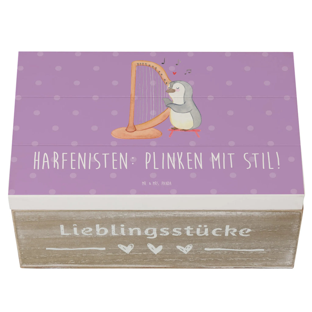 Holzkiste Harfe mit Stil Holzkiste, Kiste, Schatzkiste, Truhe, Schatulle, XXL, Erinnerungsbox, Erinnerungskiste, Dekokiste, Aufbewahrungsbox, Geschenkbox, Geschenkdose, Instrumente, Geschenke Musiker, Musikliebhaber