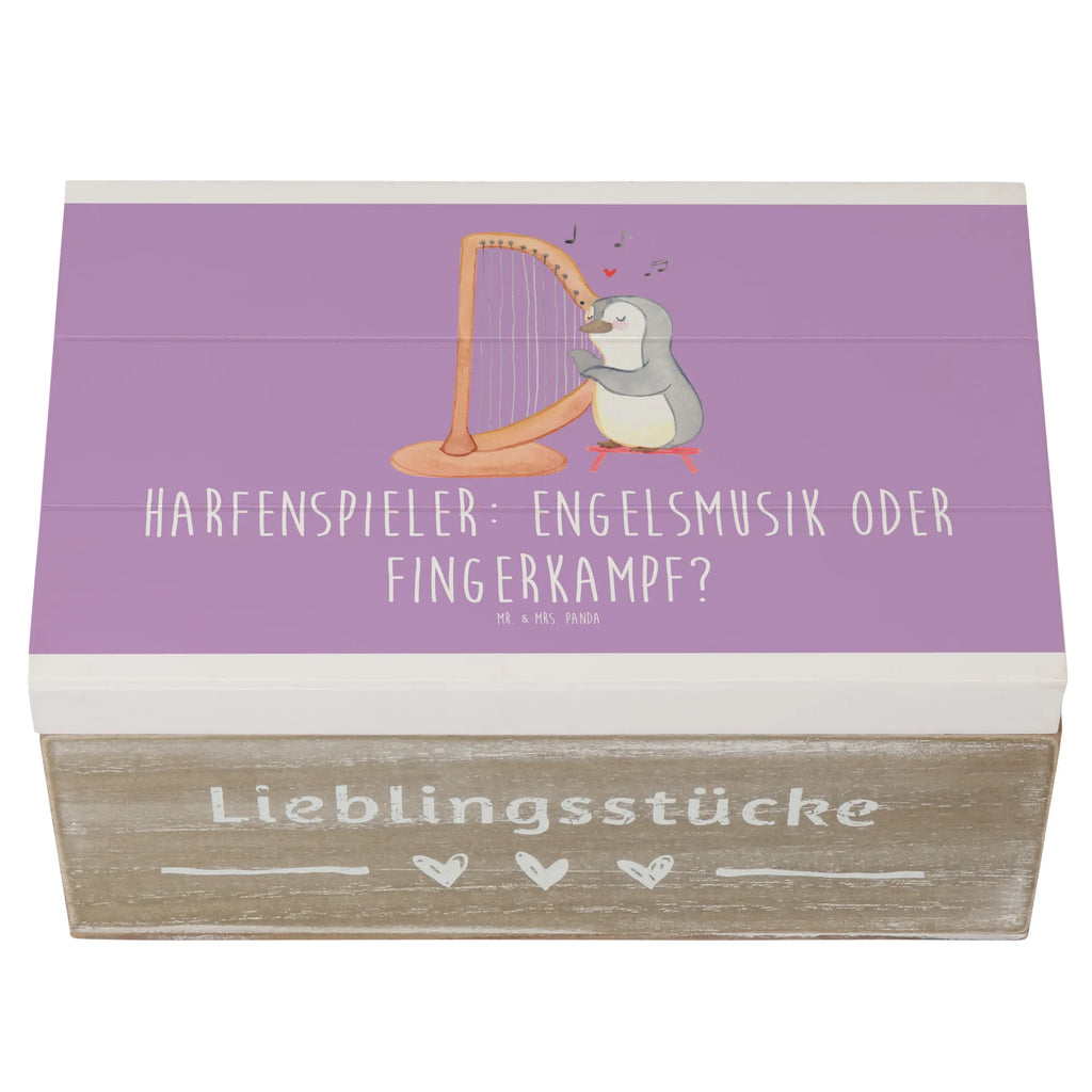 Holzkiste Harfe Melodien Holzkiste, Kiste, Schatzkiste, Truhe, Schatulle, XXL, Erinnerungsbox, Erinnerungskiste, Dekokiste, Aufbewahrungsbox, Geschenkbox, Geschenkdose, Instrumente, Geschenke Musiker, Musikliebhaber