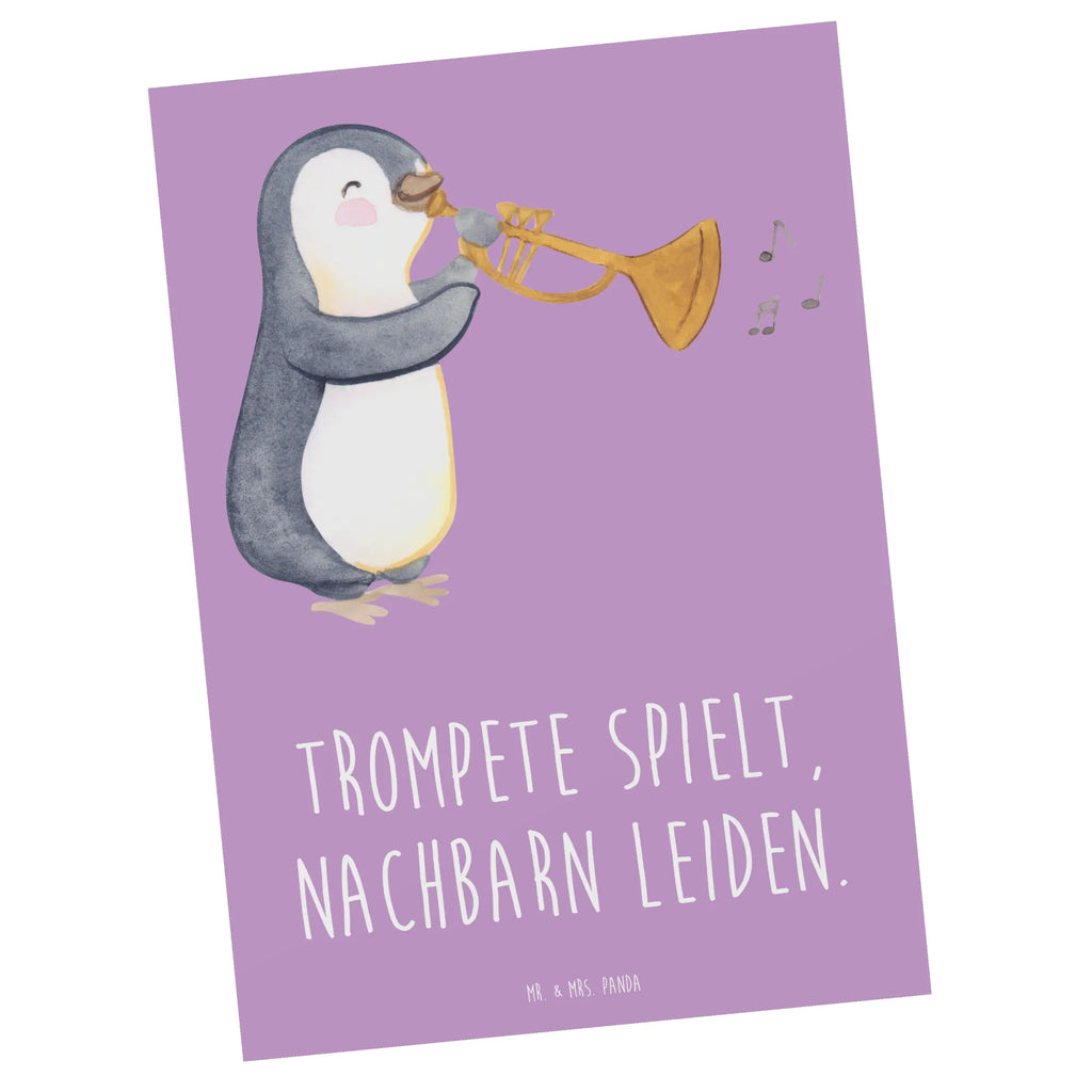 Postcard Trompete spielt, Nachbarn leiden. Postkarte, Karte, Geschenkkarte, Grußkarte, Einladung, Ansichtskarte, Geburtstagskarte, Einladungskarte, Dankeskarte, Ansichtskarten, Einladung Geburtstag, Einladungskarten Geburtstag, Instrumente, Geschenke Musiker, Musikliebhaber