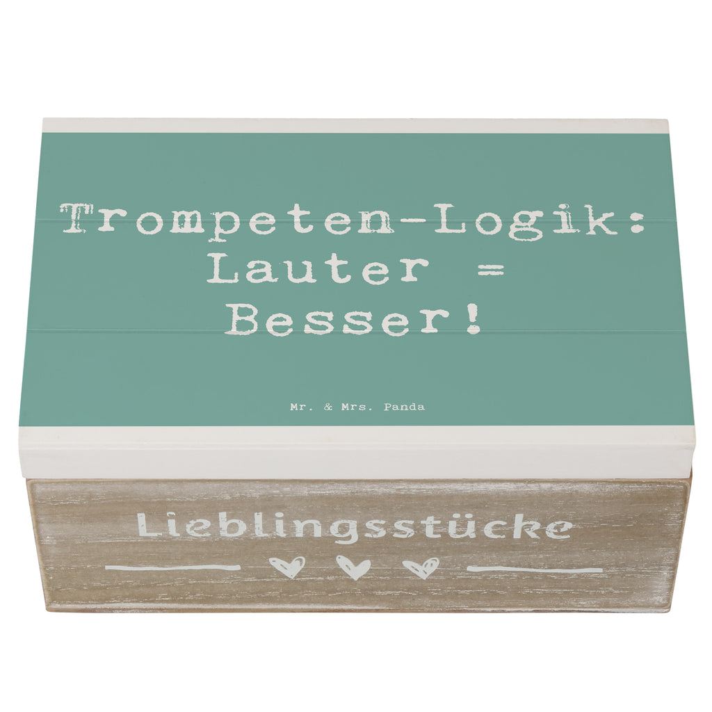 Holzkiste Spruch Trompeten Weisheit Holzkiste, Kiste, Schatzkiste, Truhe, Schatulle, XXL, Erinnerungsbox, Erinnerungskiste, Dekokiste, Aufbewahrungsbox, Geschenkbox, Geschenkdose, Instrumente, Geschenke Musiker, Musikliebhaber