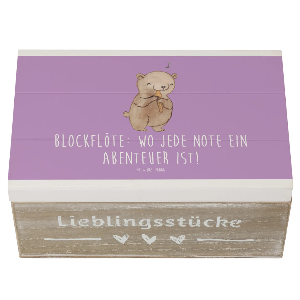 Holzkiste Abenteuer Blockflöte Holzkiste, Kiste, Schatzkiste, Truhe, Schatulle, XXL, Erinnerungsbox, Erinnerungskiste, Dekokiste, Aufbewahrungsbox, Geschenkbox, Geschenkdose, Instrumente, Geschenke Musiker, Musikliebhaber