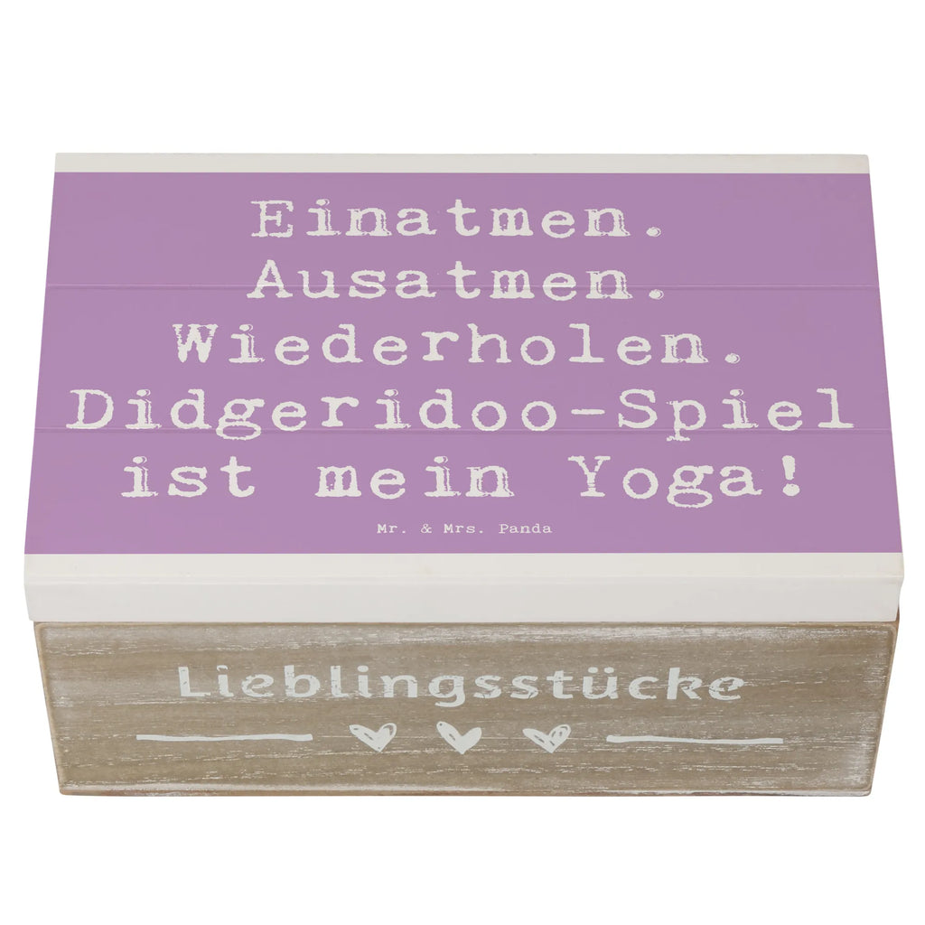 Holzkiste Spruch Didgeridoo Yoga Holzkiste, Kiste, Schatzkiste, Truhe, Schatulle, XXL, Erinnerungsbox, Erinnerungskiste, Dekokiste, Aufbewahrungsbox, Geschenkbox, Geschenkdose, Instrumente, Geschenke Musiker, Musikliebhaber