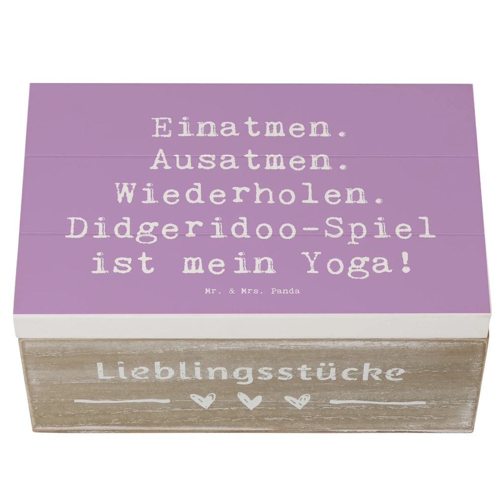 Holzkiste Spruch Didgeridoo Yoga Holzkiste, Kiste, Schatzkiste, Truhe, Schatulle, XXL, Erinnerungsbox, Erinnerungskiste, Dekokiste, Aufbewahrungsbox, Geschenkbox, Geschenkdose, Instrumente, Geschenke Musiker, Musikliebhaber