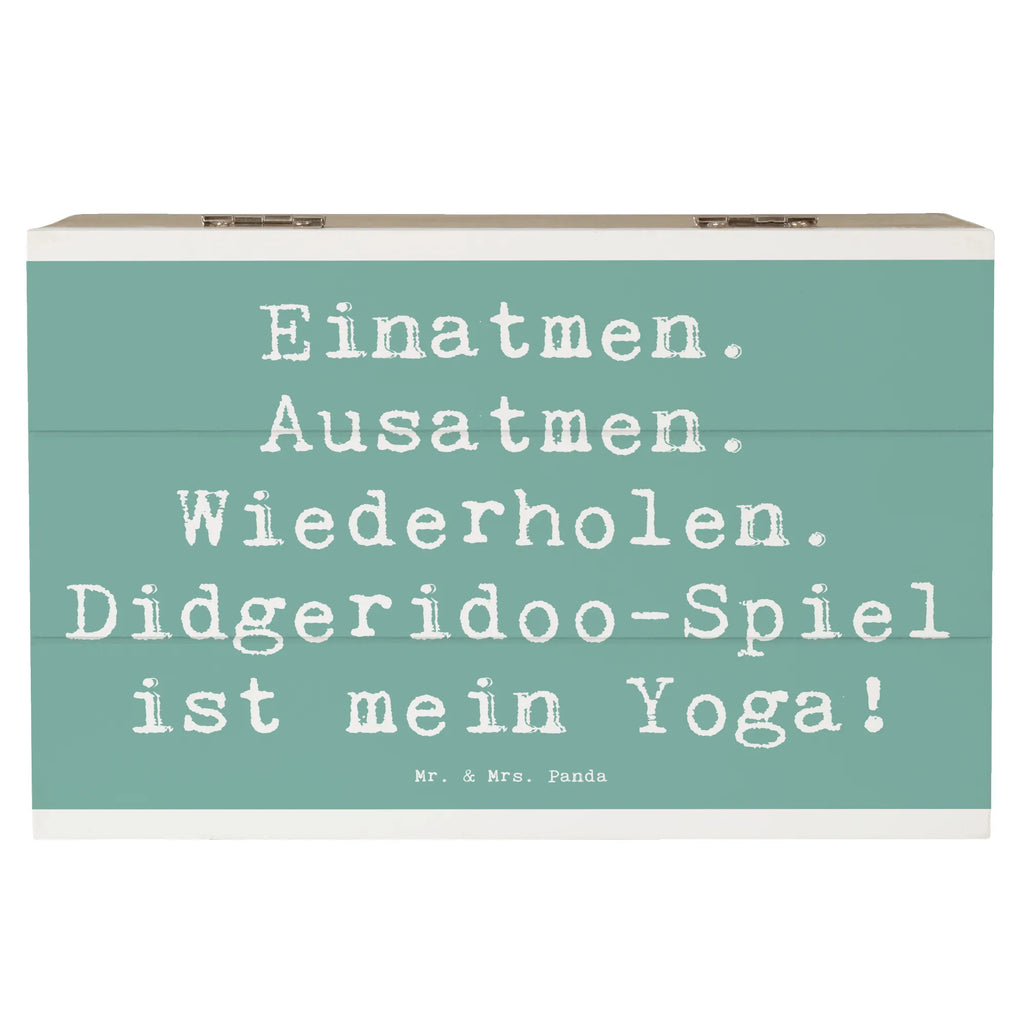 Holzkiste Spruch Didgeridoo Yoga Holzkiste, Kiste, Schatzkiste, Truhe, Schatulle, XXL, Erinnerungsbox, Erinnerungskiste, Dekokiste, Aufbewahrungsbox, Geschenkbox, Geschenkdose, Instrumente, Geschenke Musiker, Musikliebhaber