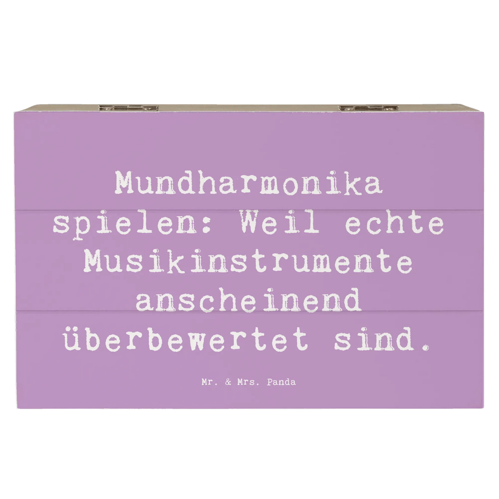 Holzkiste Spruch Mundharmonika spielen: Weil echte Musikinstrumente anscheinend überbewertet sind. Holzkiste, Kiste, Schatzkiste, Truhe, Schatulle, XXL, Erinnerungsbox, Erinnerungskiste, Dekokiste, Aufbewahrungsbox, Geschenkbox, Geschenkdose, Instrumente, Geschenke Musiker, Musikliebhaber