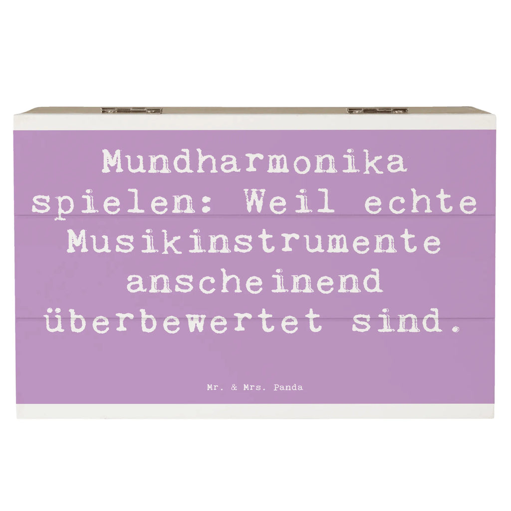 Holzkiste Spruch Mundharmonika spielen: Weil echte Musikinstrumente anscheinend überbewertet sind. Holzkiste, Kiste, Schatzkiste, Truhe, Schatulle, XXL, Erinnerungsbox, Erinnerungskiste, Dekokiste, Aufbewahrungsbox, Geschenkbox, Geschenkdose, Instrumente, Geschenke Musiker, Musikliebhaber