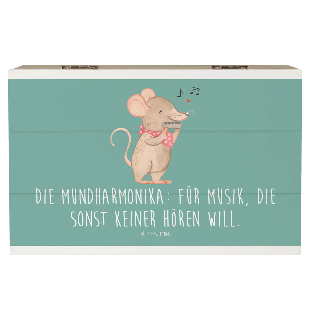 Holzkiste Musik Mundharmonika Holzkiste, Kiste, Schatzkiste, Truhe, Schatulle, XXL, Erinnerungsbox, Erinnerungskiste, Dekokiste, Aufbewahrungsbox, Geschenkbox, Geschenkdose, Instrumente, Geschenke Musiker, Musikliebhaber