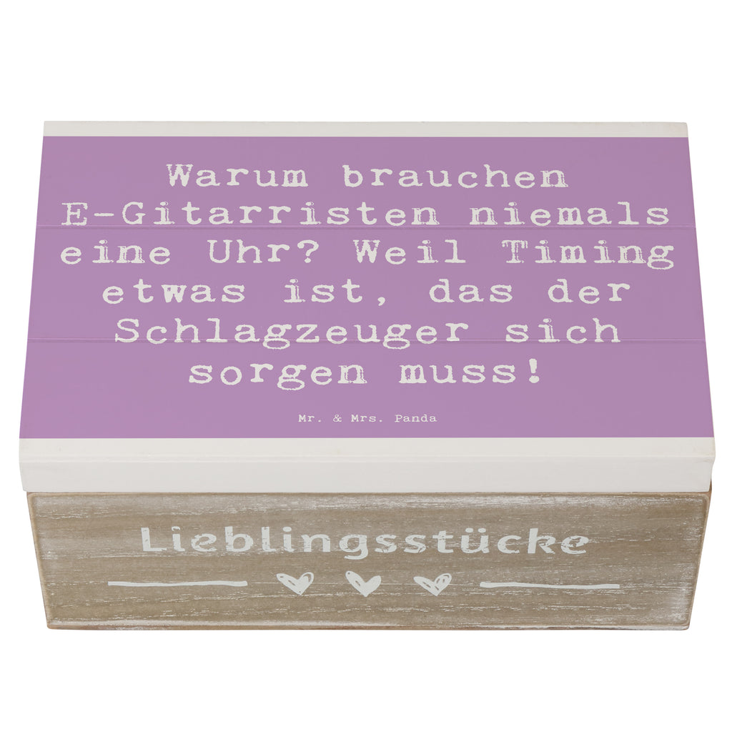 Holzkiste Spruch E-Gitarre Timing Holzkiste, Kiste, Schatzkiste, Truhe, Schatulle, XXL, Erinnerungsbox, Erinnerungskiste, Dekokiste, Aufbewahrungsbox, Geschenkbox, Geschenkdose, Instrumente, Geschenke Musiker, Musikliebhaber