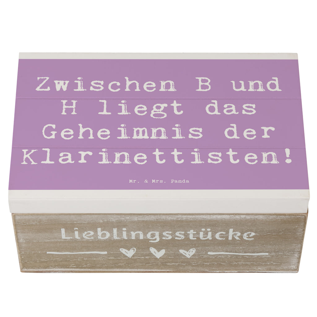 Holzkiste Spruch Klarinette Geheimnis Holzkiste, Kiste, Schatzkiste, Truhe, Schatulle, XXL, Erinnerungsbox, Erinnerungskiste, Dekokiste, Aufbewahrungsbox, Geschenkbox, Geschenkdose, Instrumente, Geschenke Musiker, Musikliebhaber