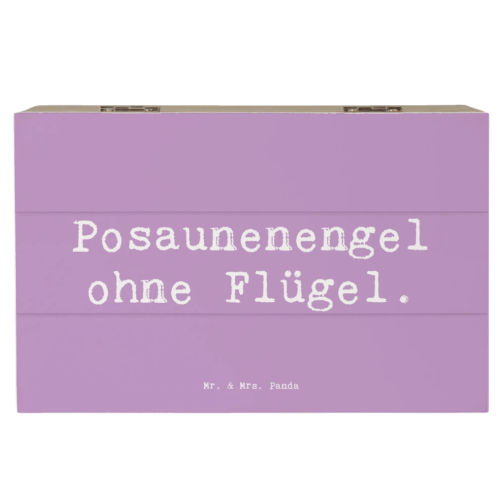 Holzkiste Spruch Engel Posaune Holzkiste, Kiste, Schatzkiste, Truhe, Schatulle, XXL, Erinnerungsbox, Erinnerungskiste, Dekokiste, Aufbewahrungsbox, Geschenkbox, Geschenkdose, Instrumente, Geschenke Musiker, Musikliebhaber