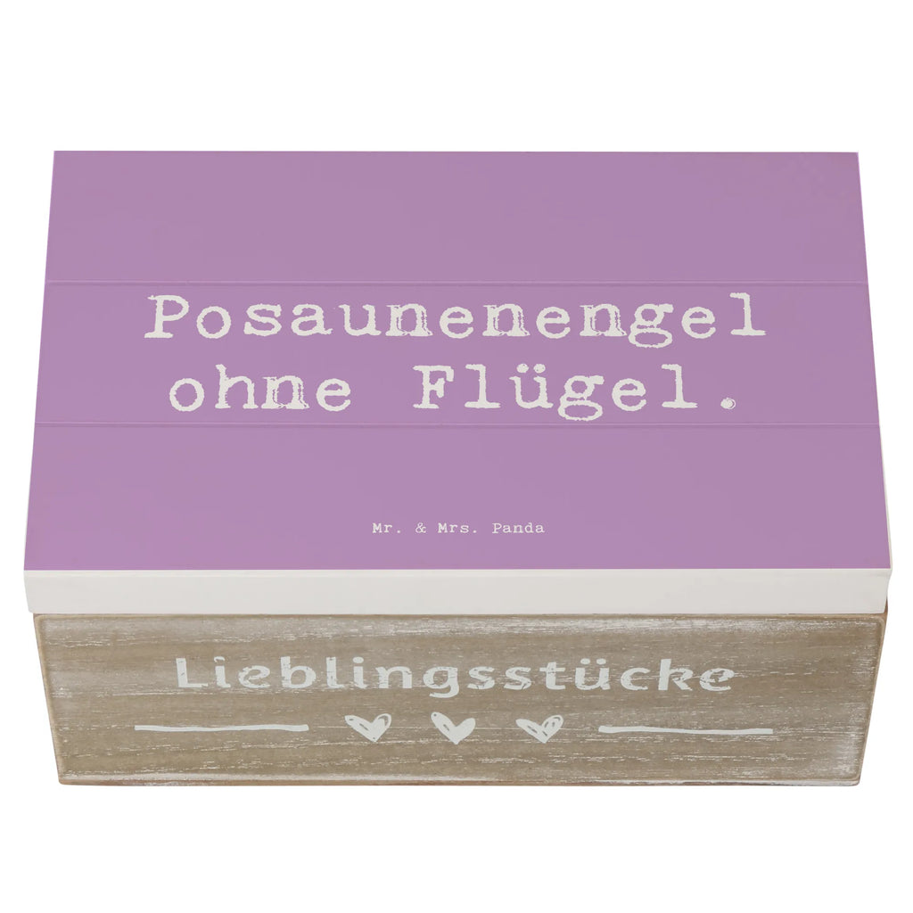 Holzkiste Spruch Engel Posaune Holzkiste, Kiste, Schatzkiste, Truhe, Schatulle, XXL, Erinnerungsbox, Erinnerungskiste, Dekokiste, Aufbewahrungsbox, Geschenkbox, Geschenkdose, Instrumente, Geschenke Musiker, Musikliebhaber