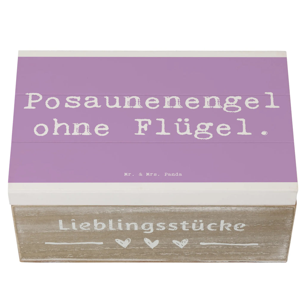 Holzkiste Spruch Engel Posaune Holzkiste, Kiste, Schatzkiste, Truhe, Schatulle, XXL, Erinnerungsbox, Erinnerungskiste, Dekokiste, Aufbewahrungsbox, Geschenkbox, Geschenkdose, Instrumente, Geschenke Musiker, Musikliebhaber