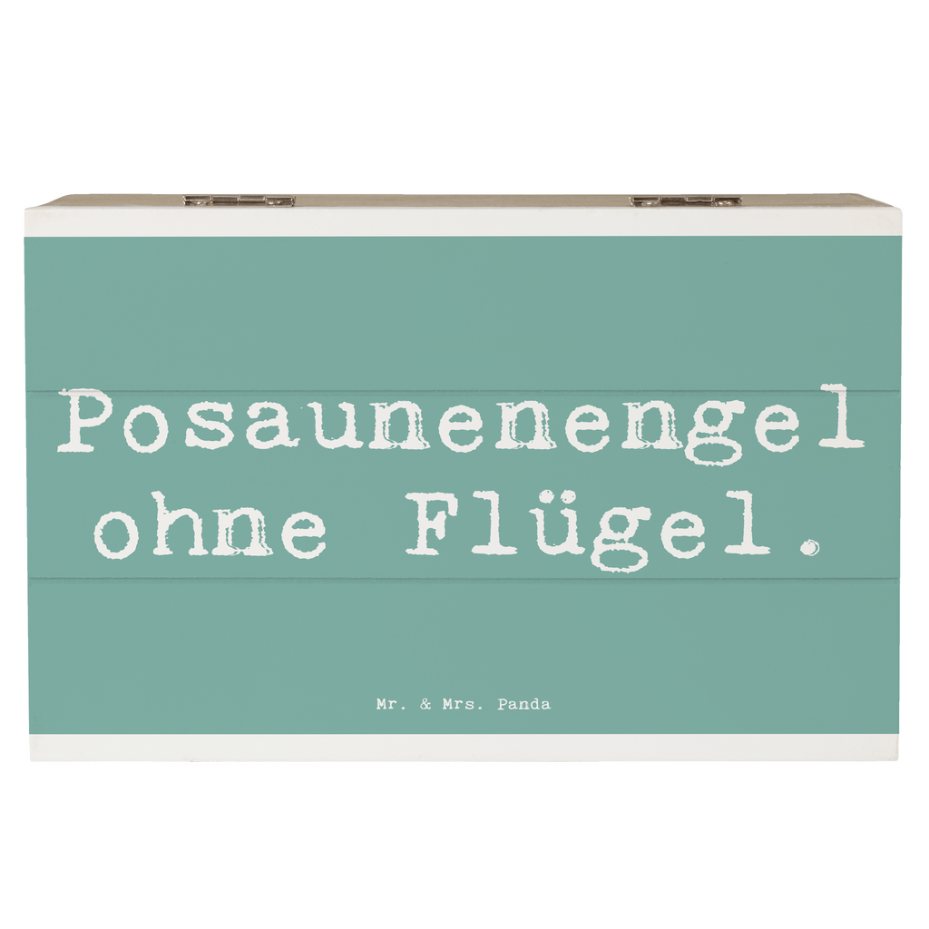 Holzkiste Spruch Engel Posaune Holzkiste, Kiste, Schatzkiste, Truhe, Schatulle, XXL, Erinnerungsbox, Erinnerungskiste, Dekokiste, Aufbewahrungsbox, Geschenkbox, Geschenkdose, Instrumente, Geschenke Musiker, Musikliebhaber